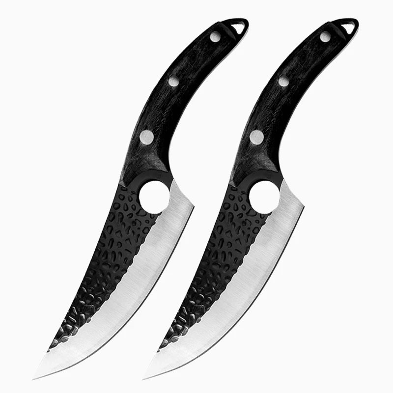 Stainless Steel Kitchen Boning Knife Fishing Knife Meat Cleaver Handmade Forged Chef Outdoor Cooking Cutter Butcher Knife Tool