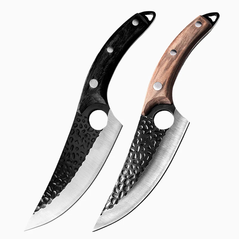 Stainless Steel Kitchen Boning Knife Fishing Knife Meat Cleaver Handmade Forged Chef Outdoor Cooking Cutter Butcher Knife Tool